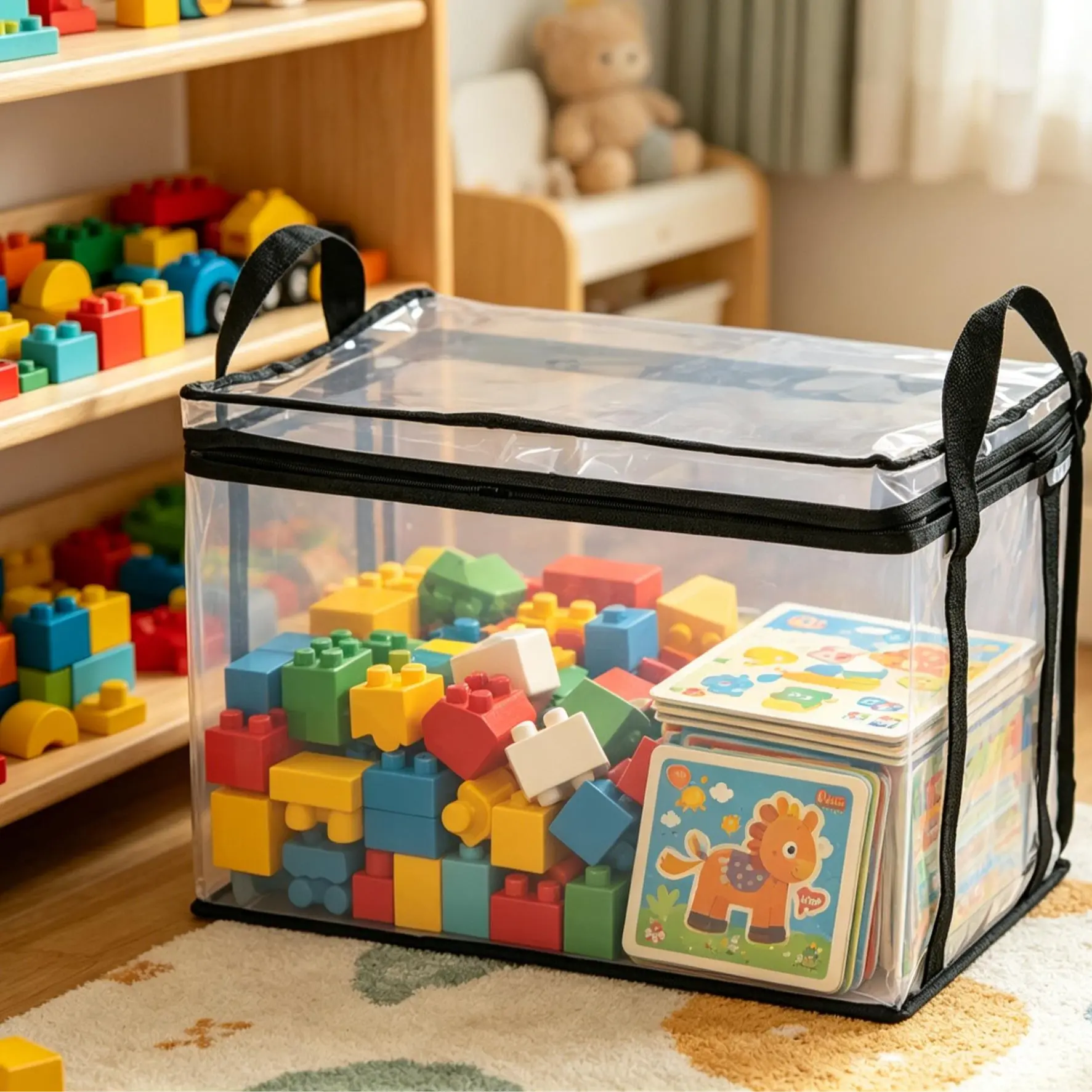 Transparent & Thickened Book Storage Box, Durable for Long-Term Use