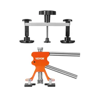 VEVOR 56 PCS Dent Removal Kit, TikTokShopBlackFriday, Paintless Dent Repair Kit with Golden Lifter, Bridge Puller, Car Dent Puller with Puller Tabs, Hot Glue Gun for Auto Body Dents, Hail Damage, Door Ding