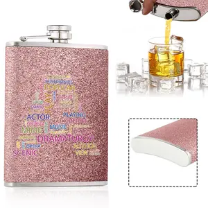 Stainless Steel Hip Flask, Leak-Proof Design, Personalized Letter Engraving, Perfect for Outdoor Activities & Gifts