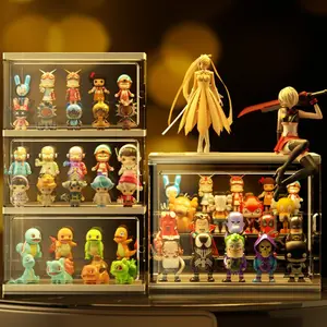 Figure blind box storage display stand - Bubble Mart doll display box - Easy-to-use display cabinet - Transparent display stand - Akua