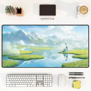 [Sale Up To 50%] Howl?s Moving Castle Alpine Reflection Desk Mat , Studio Ghibli Mouse Pad | NEKO Mouse Pads Store