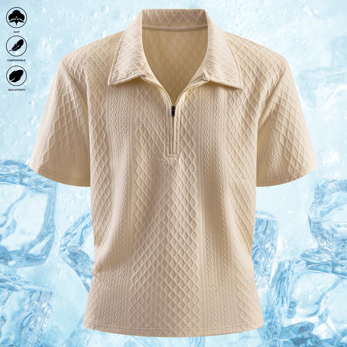 Men's Summer Casual Sports Suit Polo Shirt Short Sleeve and Drawstring Pocket Shorts