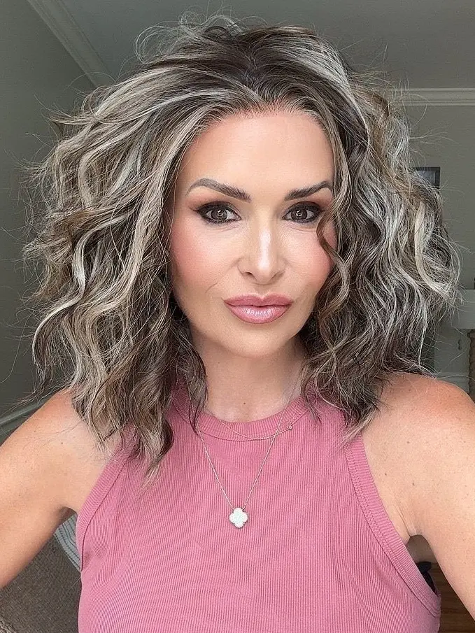 IMstyle Destiny Earthy Glow Cool Toned  Brunette With Caramel & Vanilla Highlight Soft Curly Glueless 13*4 Lace Front Wigs Heat Friendly Synthetic Wig