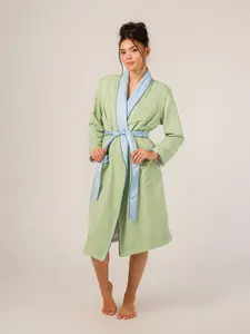 Leona Reversible Micro-Fiber Robe (Succulent)
