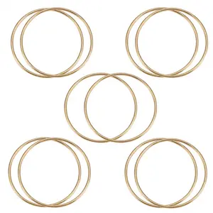 10 Pack 3 Inch Gold Dream Catcher Metal Rings Hoops Macrame Ring for Dreamcatchers and Crafts