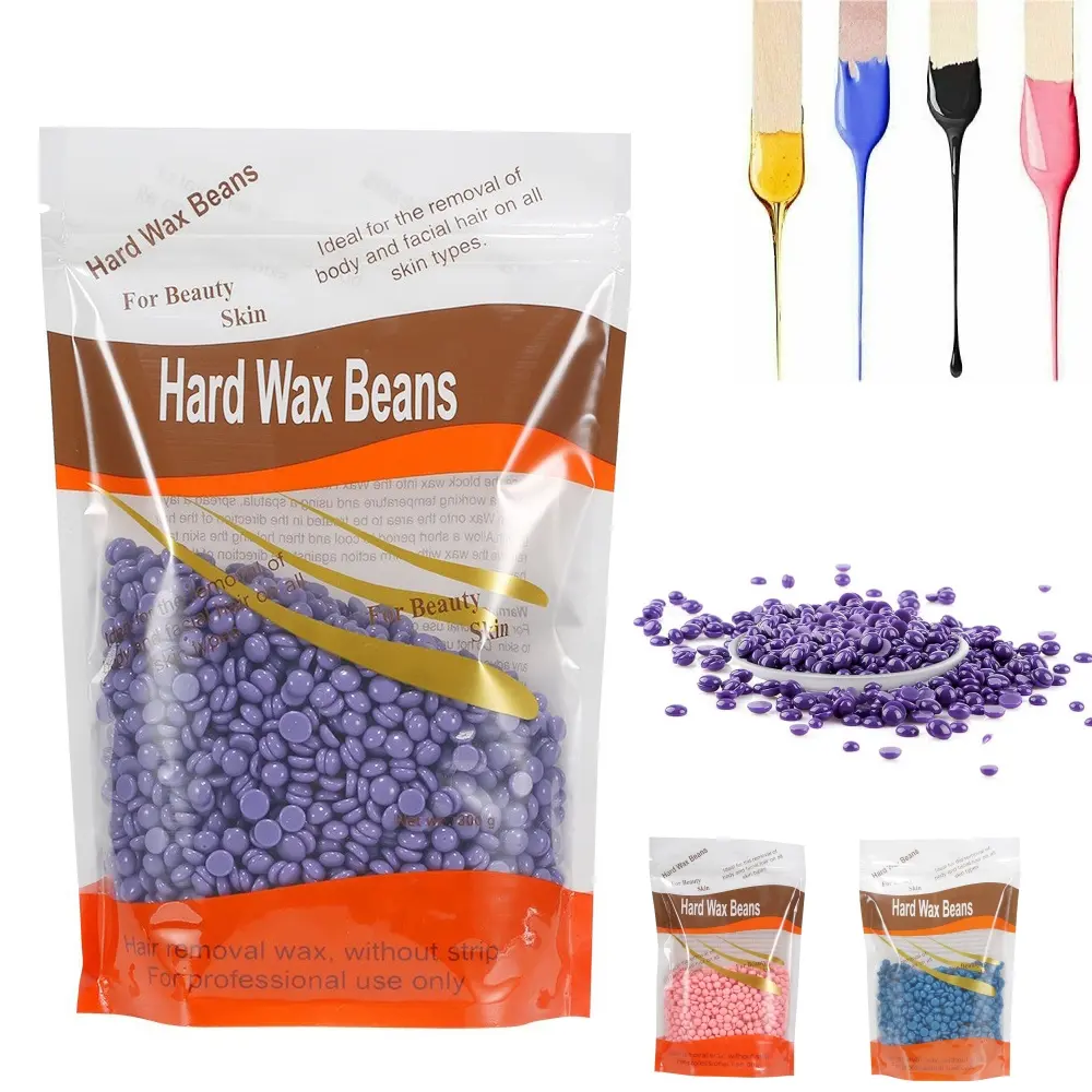 Hard Wax for Hair Removal, Rose Pink Wax Beads for Sensitive Skin and Brazilian Waxing 300g/Bag For Face, Eyebrow, Leg, Bikini