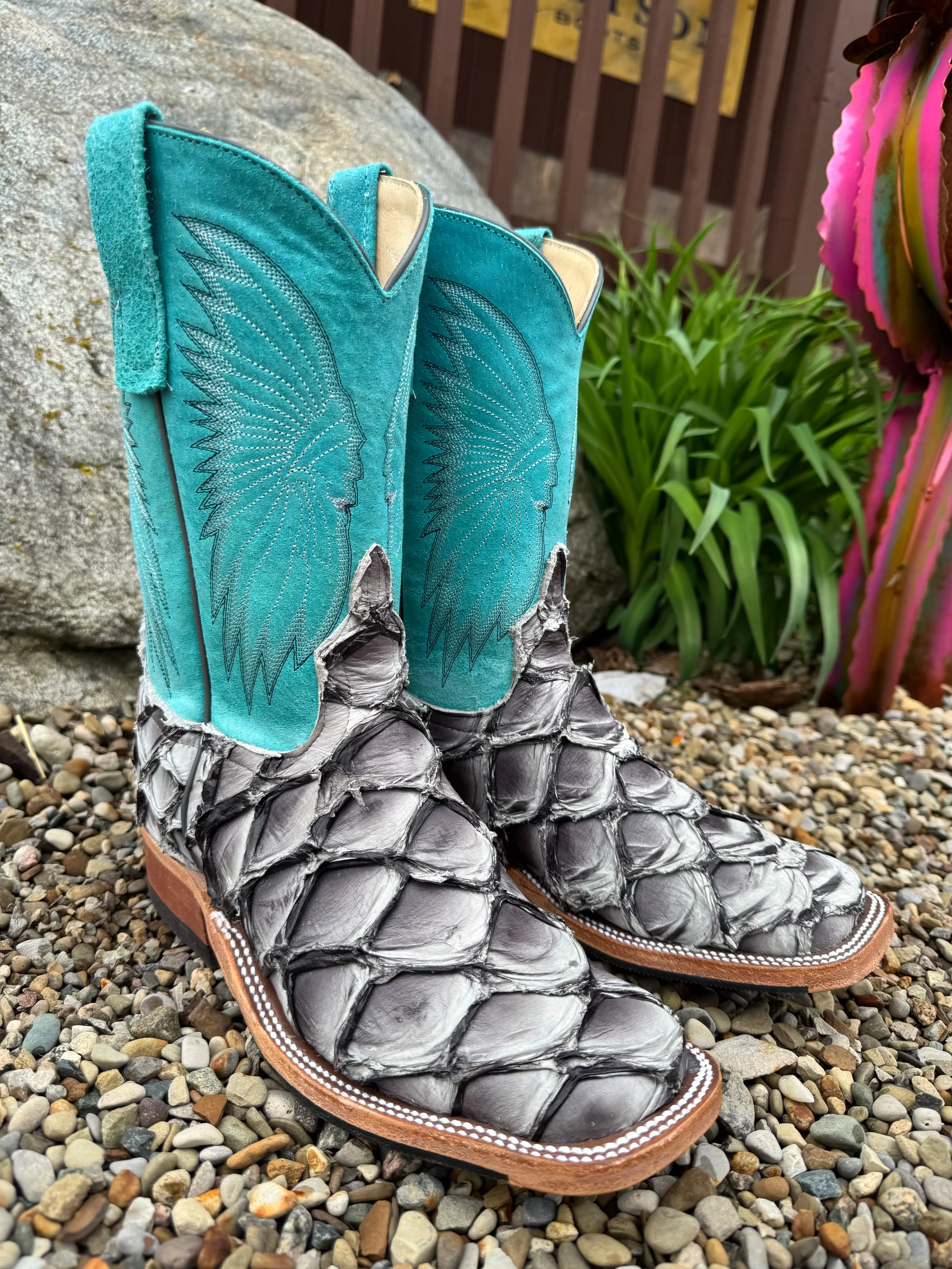 Anderson Bean Fifty Shades of Grey Big Bass Arapaima Cowgirl Boots 339590