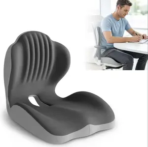 Ergonomic Contoured Thick Foam Supportive Cushion - Lumbar Waist Back Cushion for Office Chair, Back Pain Relief & Home Pressure Reduction
