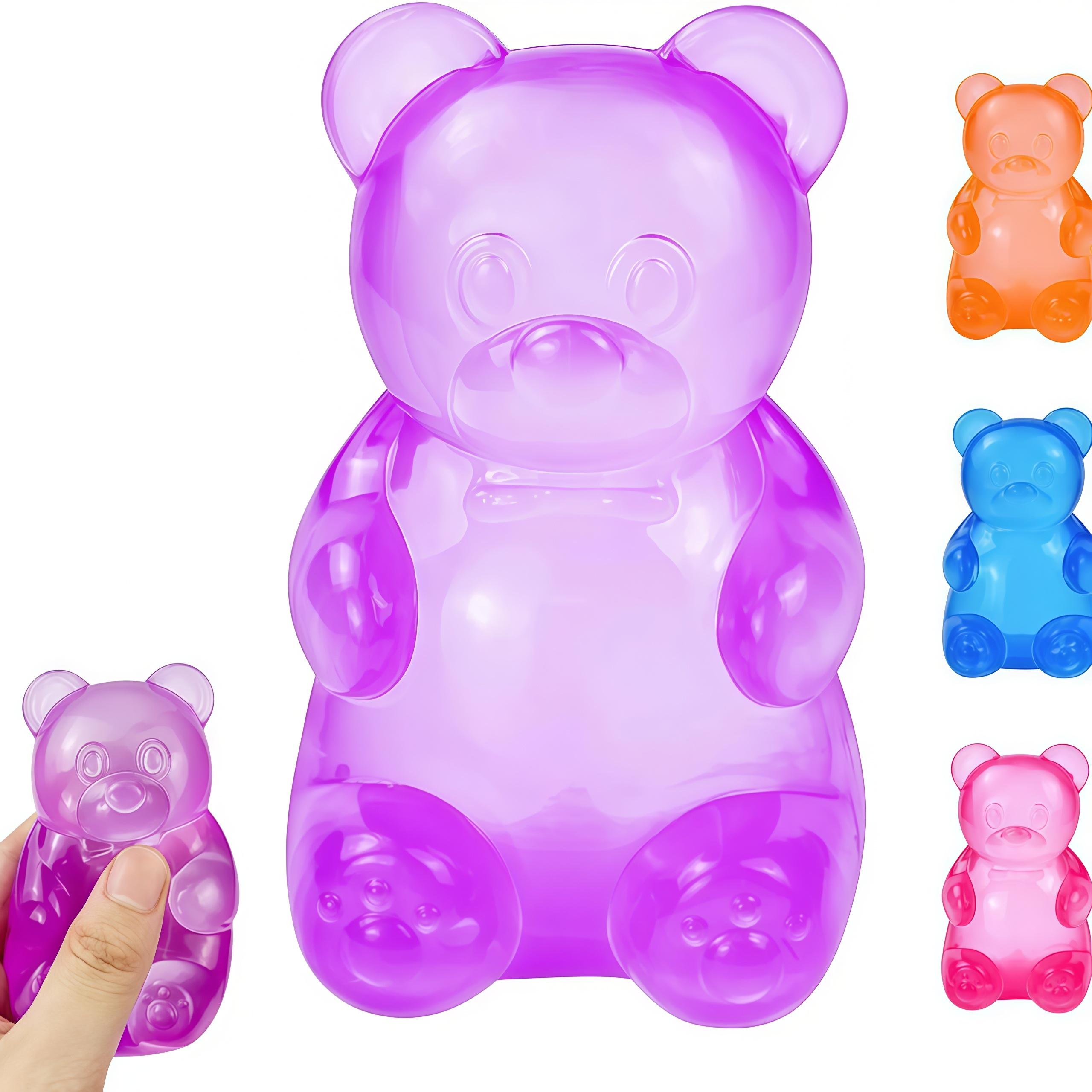 Gummy Bear Sensory Fidget Toys with Jelly-Like Filling, Soft Stress Relief, Anxiety Relief, Calming Fidget Toys for Kids Adults, Birthday Gifts, Party Favor Bag Filler