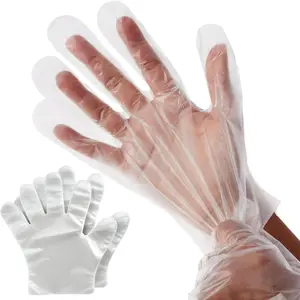 50-Pack Korean Brand Transparent Plastic Disposable Food-Safe Gloves for Cooking, Kitchen Prep, Baking, and Food Handling (One Size Fits Most, Clear)