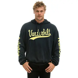 VANDERBILT LOGO PULLOVER HOODIE RELAXED - BLACK
