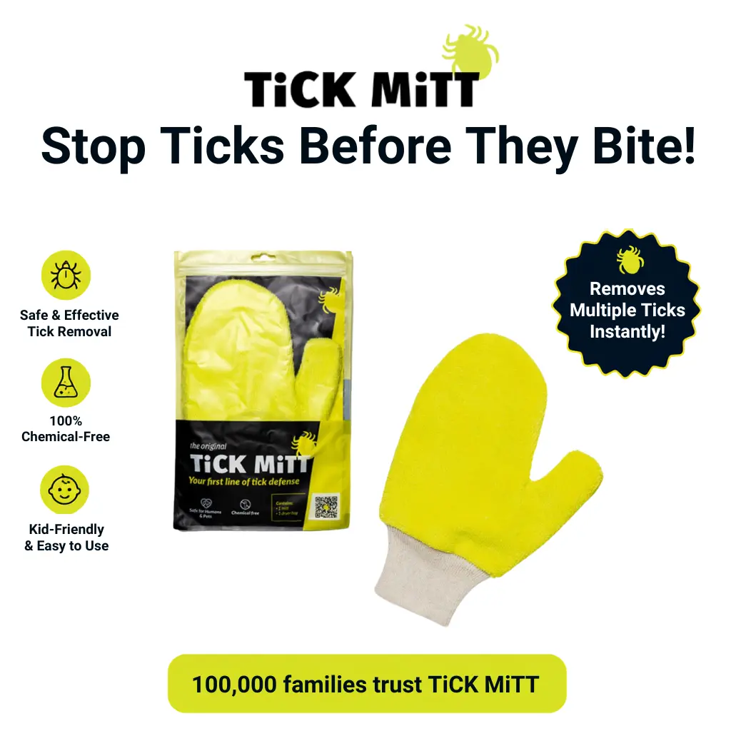 Chemical-Free Tick Removal Glove for Humans & Pets - Pet Supplies, Gentle Grip, Unique Design, Reusable, Machine Washable, Compact, Portable, Safe, Minimizes Discomfort, Removes Ticks Quickly for Outdoor Activities
