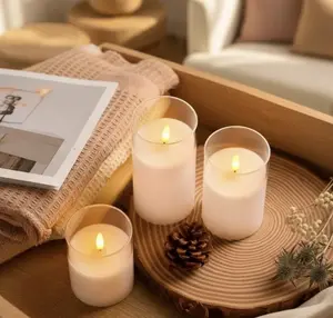 Flameless LED Candle Set (3 Sizes) w/ Remote – Realistic Flickering Candles, Battery Operated, Safe Home Decor