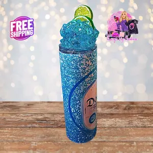 20 Oz  Tequila Agave Faux Colored Ice Tumbler with Removable Magnetic Lid, Stainless Steel, Ice-Cold Drink for Up to 24 Hours, Drinkware