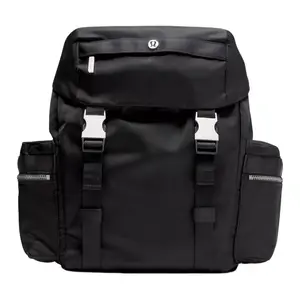 Lululemon Wunderlust 14L Mini Backpack for Women – Lightweight Nylon, Black with Silver Hardware