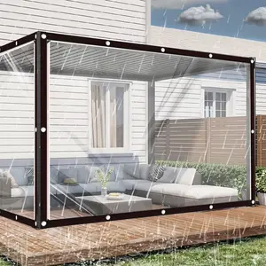 4-Pack 7×10FT Clear Heavy-Duty Waterproof Tarps – Black Friday & Christmas Deal | Transparent Waterproof Covers with Grommets for Outdoor, Garden, Patio & Winter Protection