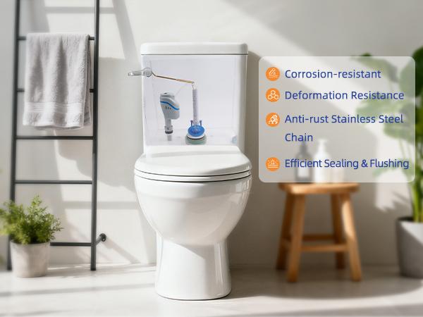 Hibbent Universal 2 Inch Toilet Flapper Compatible with American Standard, Kohler, TOTO, Gerber Toilets Tank, Water Conserving Toilet Flapper Replacement with Stainless Steel Chain, Blue Hibbent Universal 2 Inch Toilet Flapper Compatible with American Standard, Kohler, TOTO, Gerber Toilets Tank, Water Conserving Toilet Flapper Replacement with Stainless Steel Chain, Blue