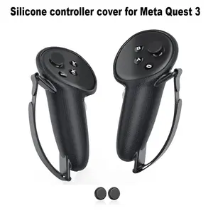 Ergonomic Silicone Controller Protective Cover, Anti-scratch & Anti-fall Controller Cover with Hand Strap, VR Game Accessories for Meta Quest 3