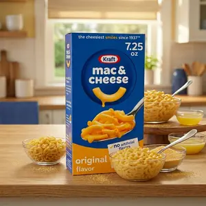 Mac & Cheese Original Flavor, Easy Dinner or Side Dish, No Artificial Flavors, Preservatives or Dyes, Available in 1 Box or 12 Boxes, 7.25 oz Each