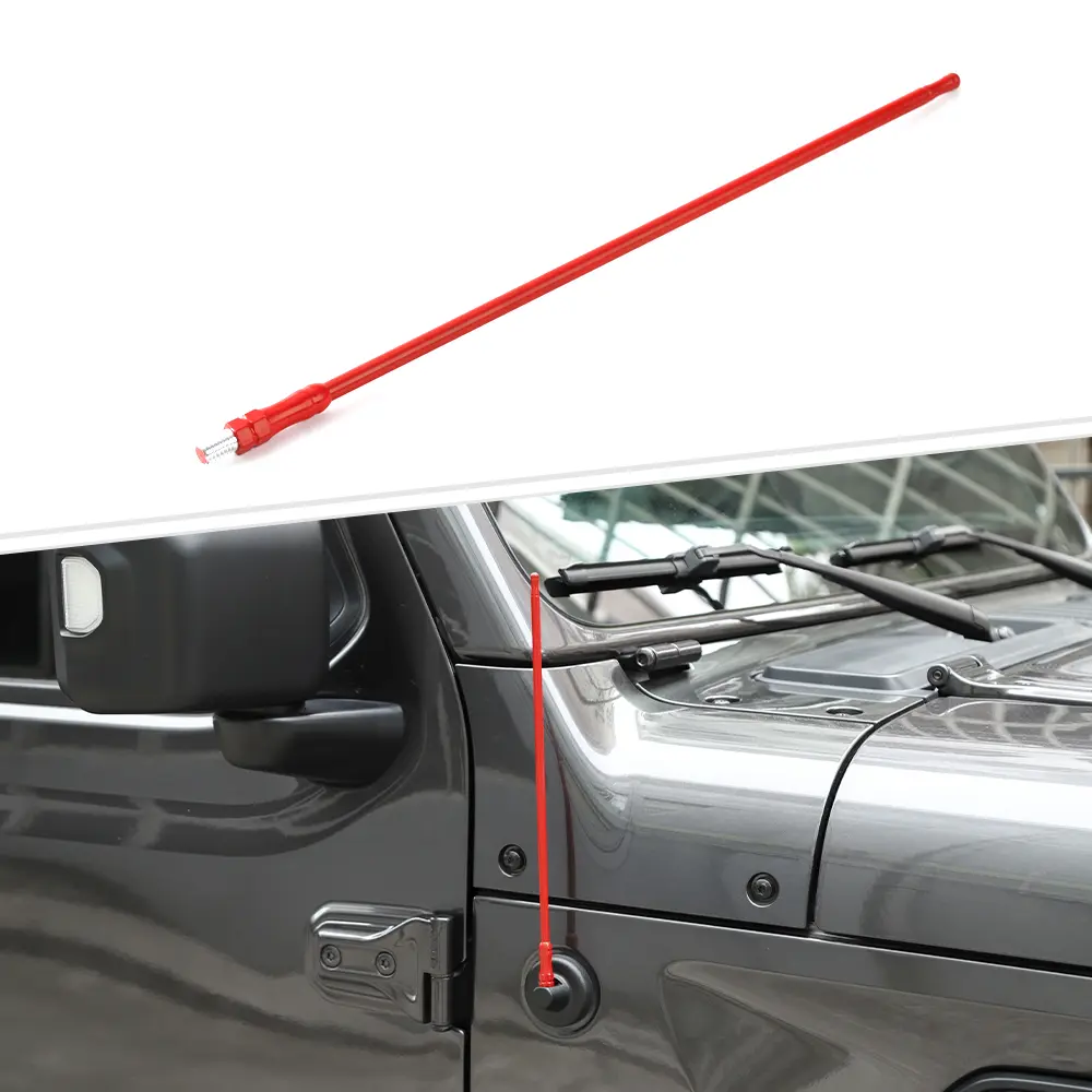 100% Brand New Polyurethane Laser-Cut Stubby Reflex Exterior Radio Modified Antenna - 1 x Auto Exterior Replacement Part for Jeep Wrangler JK 2007-2017, JL Gladiator JT 2018-2023