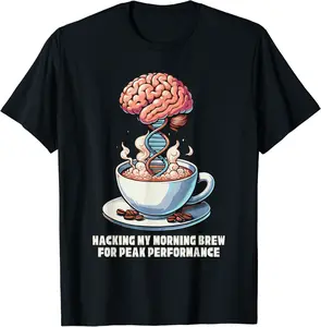 Hacking my morning brew for peak performance, Hacking T-Shirt - Judefernan Shop 80B0CY5DQWT4