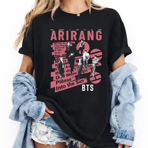 Arirang World Tour Graphic Youth Tee, BT 2026 Concert Kpop T-Shirt for Men, Women and Kids