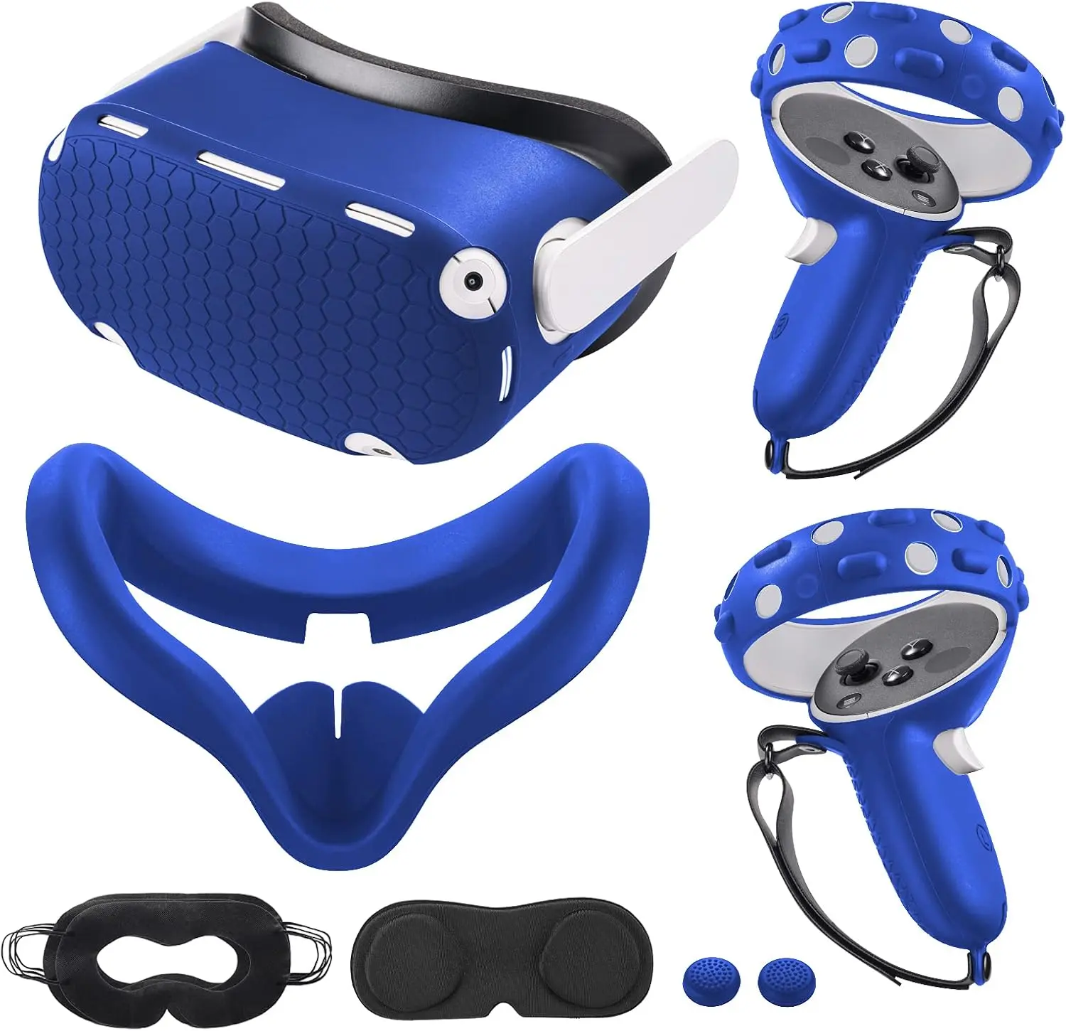 Compatible with Oculus Quest 2 Accessories, VR   Cover, VR Shell Cover,Compatible with Quest 2 Touch Controller Grip Cover,Protective Lens Cover,Disposable Eye Cover