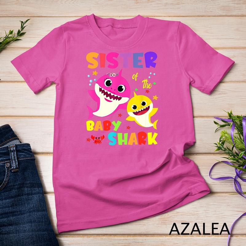 Sister Of The Baby Shark Birthday Sister Shark Unisex T-shirt