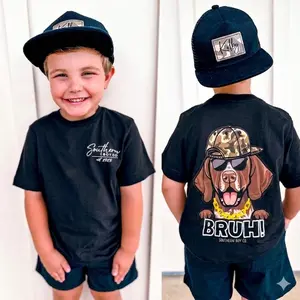 Bruh GSP Dog T-Shirt for Boys | Funny German Shorthaired Pointer Graphic Tee