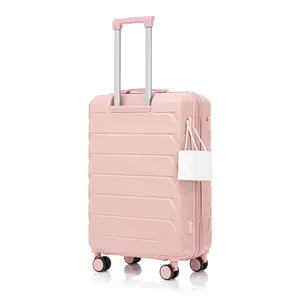 28 Inch ABS Hard Shell Large Travel Checked Luggage - Scratch Resistant Surface Four Multi-Directional Wheels,  With Combination Lock and Side Hooks .Pink