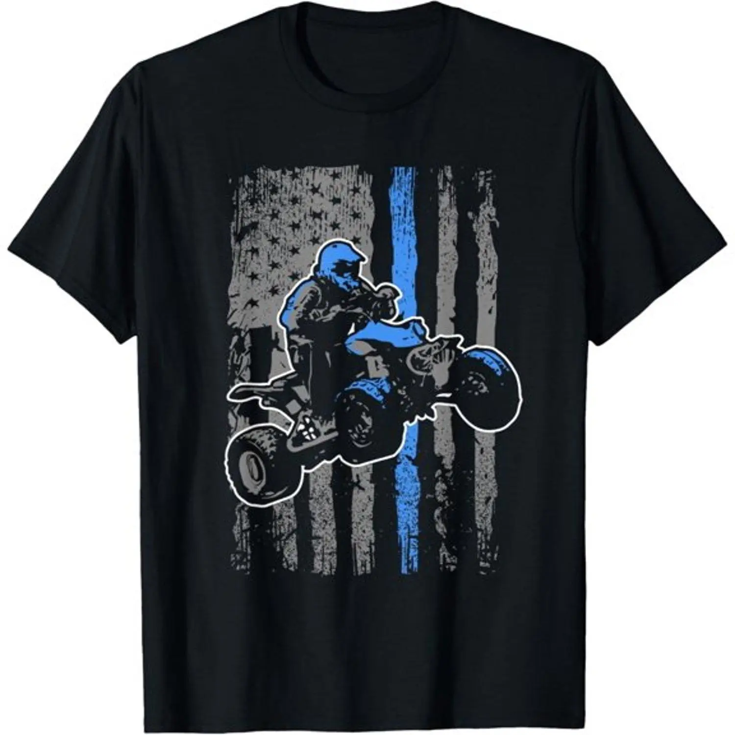 American Flag Four Wheeler Quad ATV Riding Graphic Tshirt Gift Patriotic Offroad Vintage Style Casual Outdoor Riding Apparel