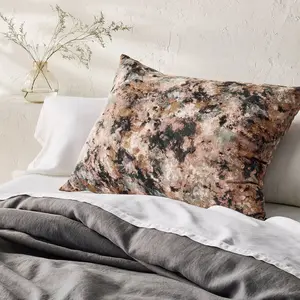 King Euro Heavyweight Linen Blend Throw Decorative Pillow Impressionist Print - Casaluna