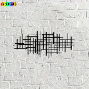 1pc Grid Pattern Metal Wall Art, Intricate Grid Statue Mural, Ideal Gift for New Year, Easter, Modern Art Enthusiasts, Weather-Resistant Metal Wall Decor Wall Sculptures, Perfect for Living Room Wall & Garden Fence, Contemporary Home & Outdoor Decor