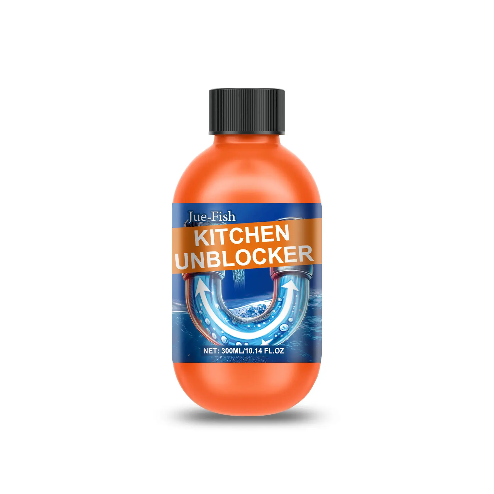 Jue-Fish Liquid Drain Clog Remover, Household Cleaner for Sink and Kitchen Pipes, Toilet Odor Eliminator
