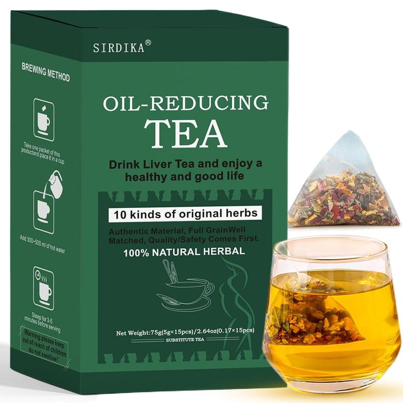 Oil-Balance Herbal Tea – 10-Herb Natural Blend for Digestive Comfort & Refreshing Taste, 15 Tea Bags