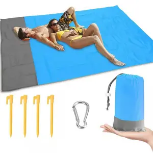 Ultra-light pocket beach mat, outdoor camping waterproof beach mat, portable foldable polyester picnic mat, moisture-proof mat