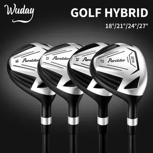 WUDAY Ultralight Golf Hybrid – 60% Carbon Fiber Shaft, 431 Steel Head, Stiff/Regular Flex, Premium Grip – Right Hand (18/21/24/27 Loft)