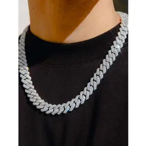 18" DIAMOND CUBAN LINK CHAIN - WHITE GOLD