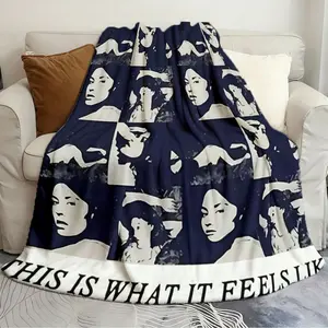 Printed modern throw blankets Gracie Abrams This Is What It Feels Like Art Smooth blanket Warming blanket plush soft and comfortable Sofa bed travel blanket Flannel Cozy Blanket