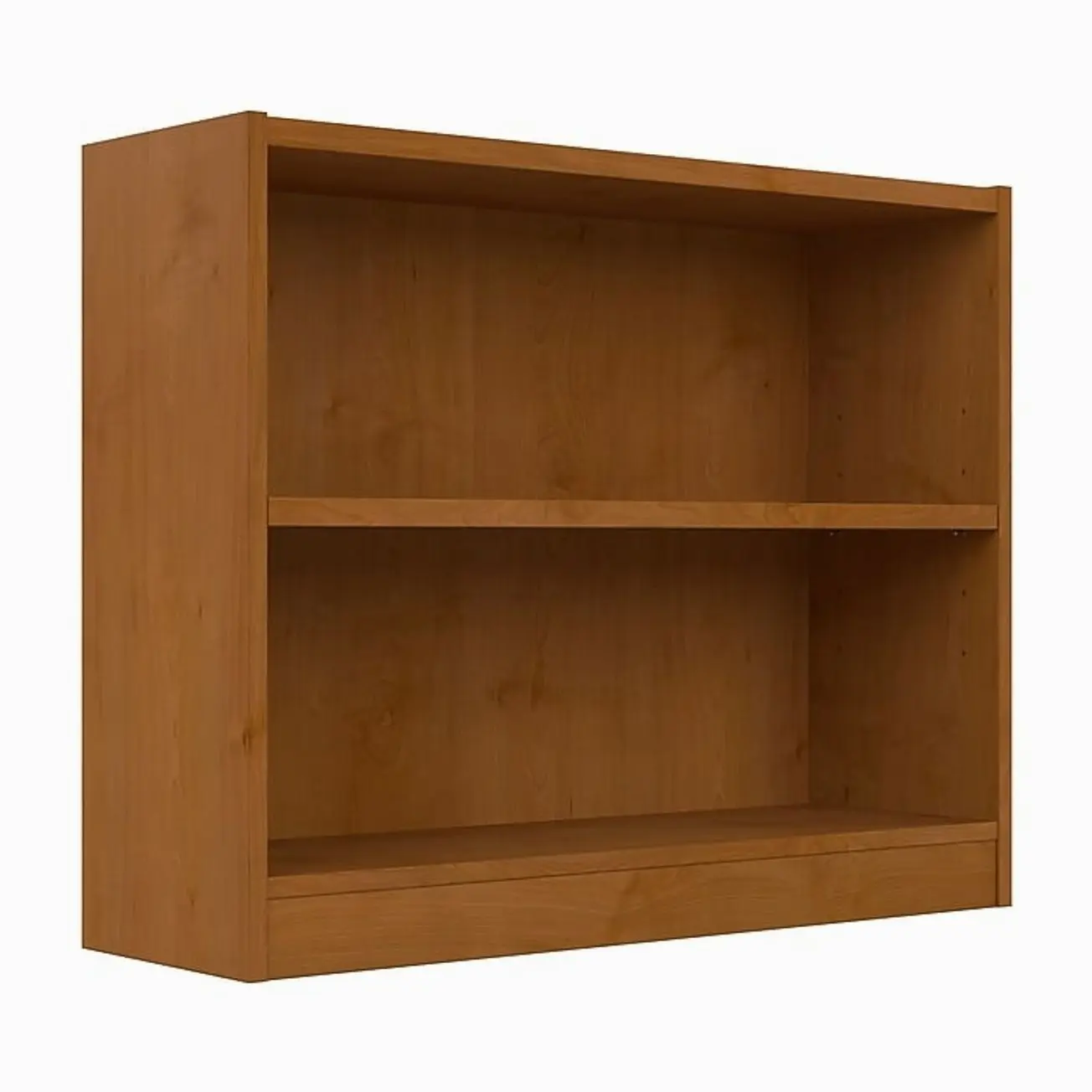 Bush Furniture Universal 30"H 2-Shelf Bookcase with Adjustable Shelf, Natural Cherry (WL12466)