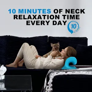 Neck & Shoulder Relaxer, 1 Count C-shapedCervical Traction Tool, Chiropractic Pillow,Manual Neck Massager