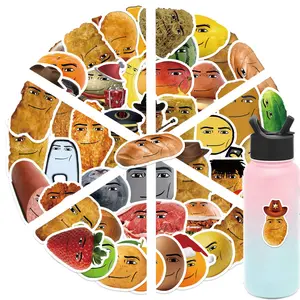 58 Pcs Hilarious Roblox Face Doodle Stickers - Creative DIY Embellishments for Handbooks, Device Skins & Luggage