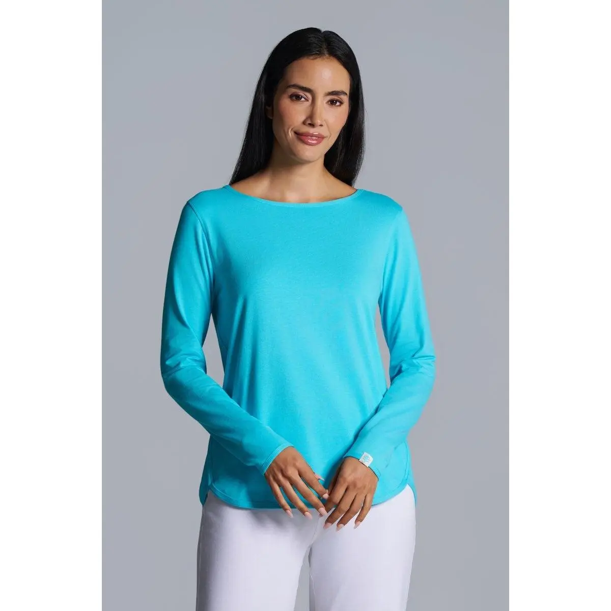 Women's Heyday Side Split Shirt | Blue Curacao