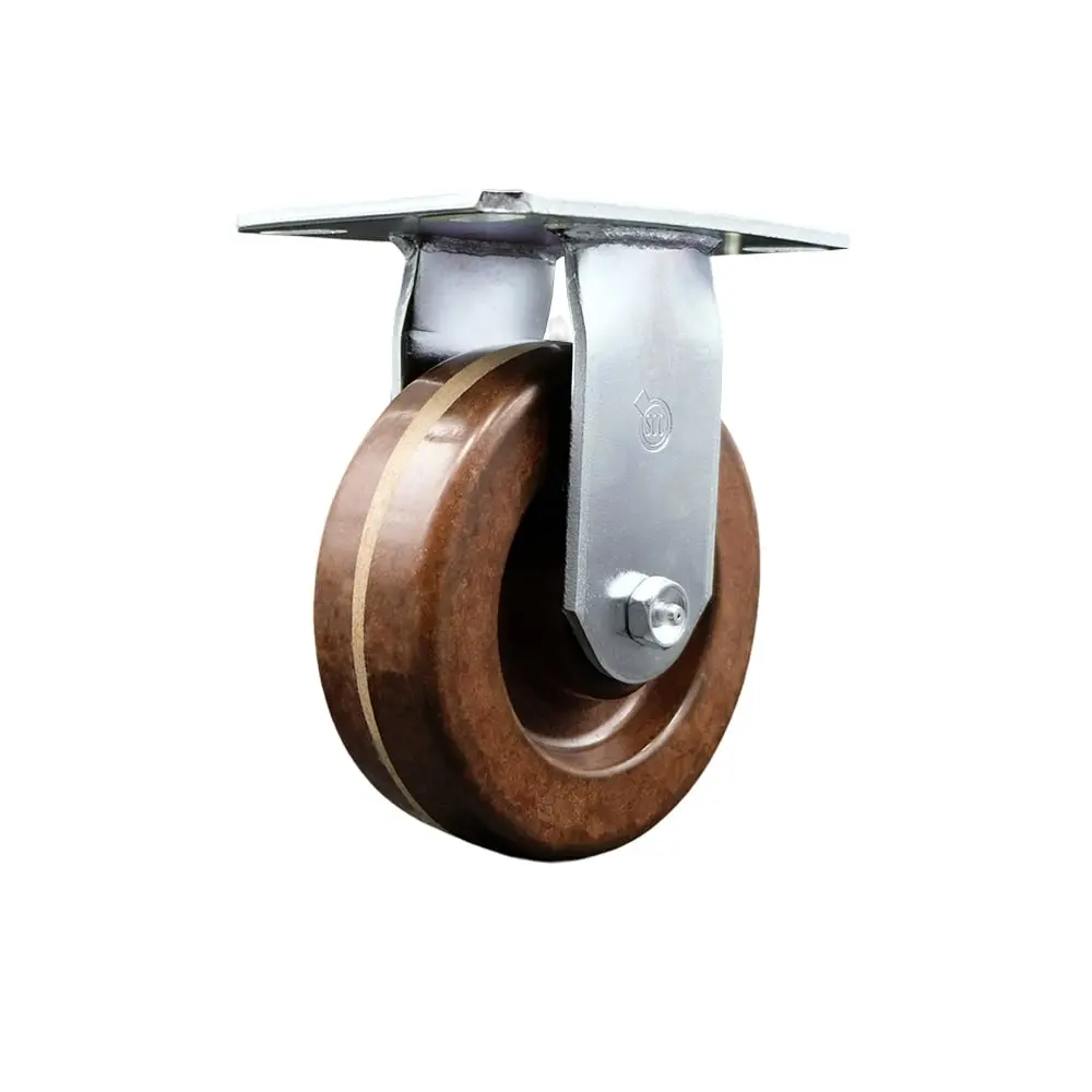 Service Caster SCC-35R620-PHRHT Heavy Duty Large Top Plate High Temperature Phenolic Swivel Caster with 6 x 2 in. Brown Wheel - 1200 lbs Capacity per Caster