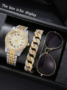 3pcs Women's Stainless Steel Quartz Watch Set, Elegant Timepieces for Everyday Wear, Stylish and Durable Accessories