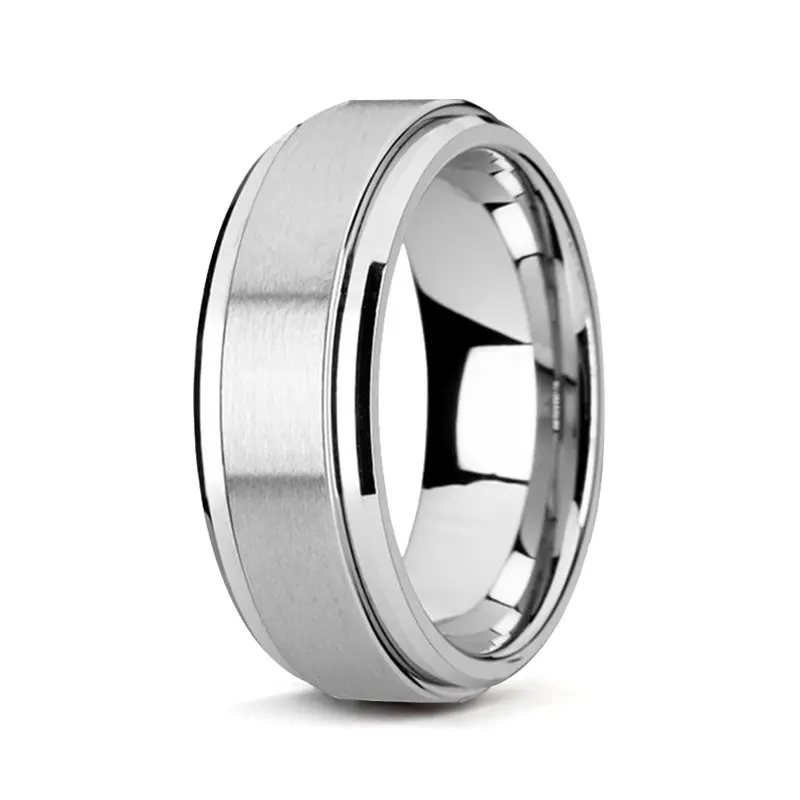 Titanium Ring |The Tranquility |GentleBands| Spinner Ring, 8Mm Width, Comfort Fit | Men'S Wedding Bands