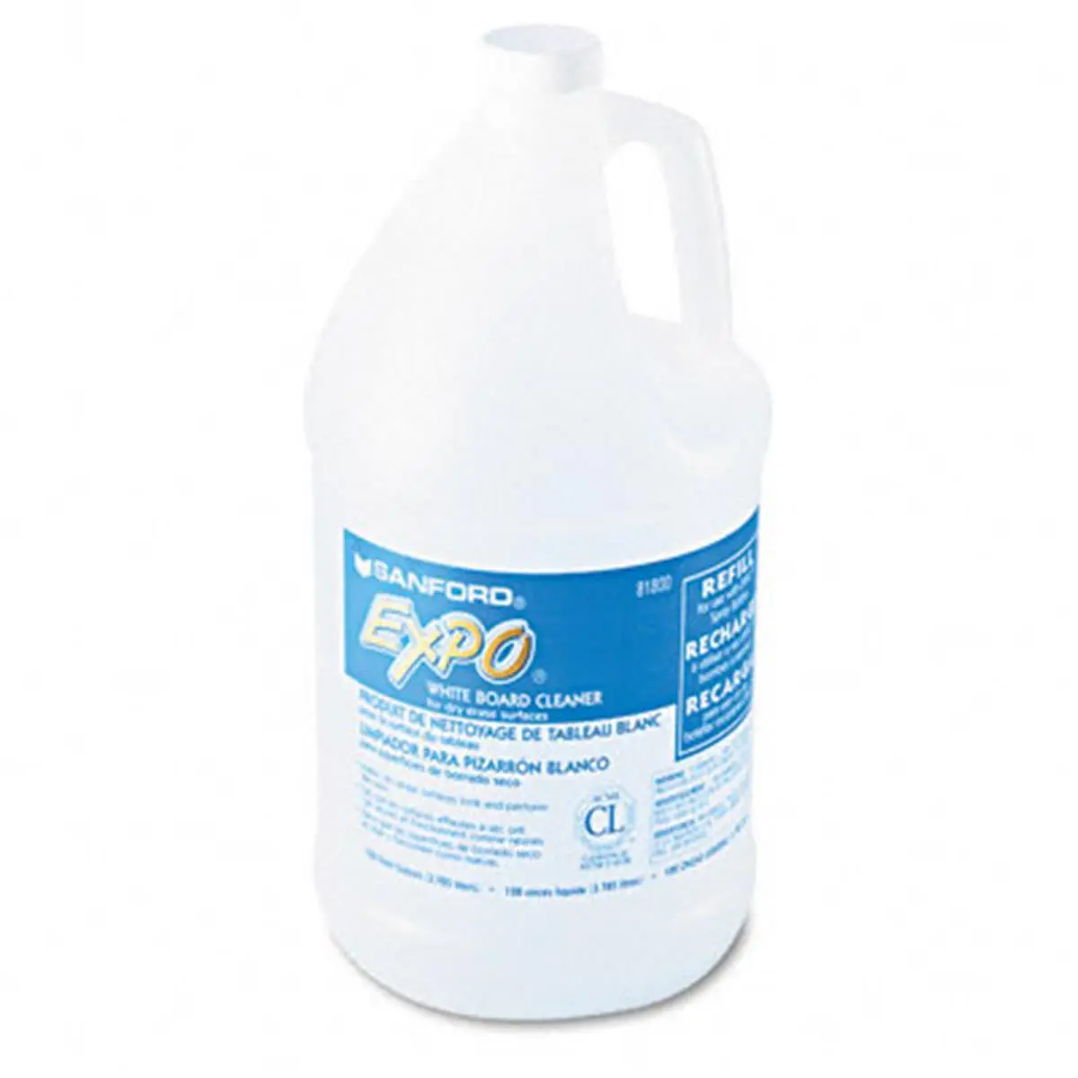 Sanford Dry-Erase Marker Cleaner Liquid - 1gal Unscented Spray & Wipe Bottle, Non-Toxic Easy-to-Clean Solution, Classroom Safe for Office Conference Rooms, Whiteboards, Ceramic Fiberglass Surfaces