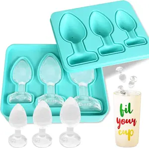 Prank Fun - Ice Cube Mold Tray Novelty, Silicone Ice Cube Tray Mold, Novelty Ice Tray DIY with Lid Homemade Fun Whiskey Coffee Cocktail Party Novelty Gifts