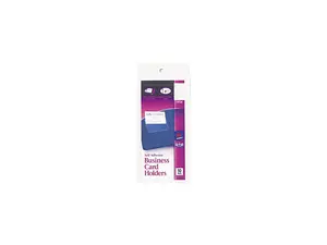Avery 73720 Self-Adhesive Business Card Holders, Top Load, 3-1/2 x 2, Clear, 10/Pack