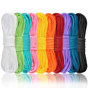 10-Colors Paracord (20FT Each Color), 550lb Parachute Cord Combo Kit for Crafting Bracelets, Lanyards, Dog Collars